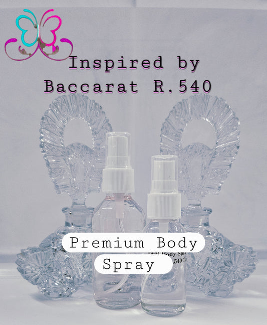 Fragrance Body Spray Inspired by Baccarat Rouge 540
